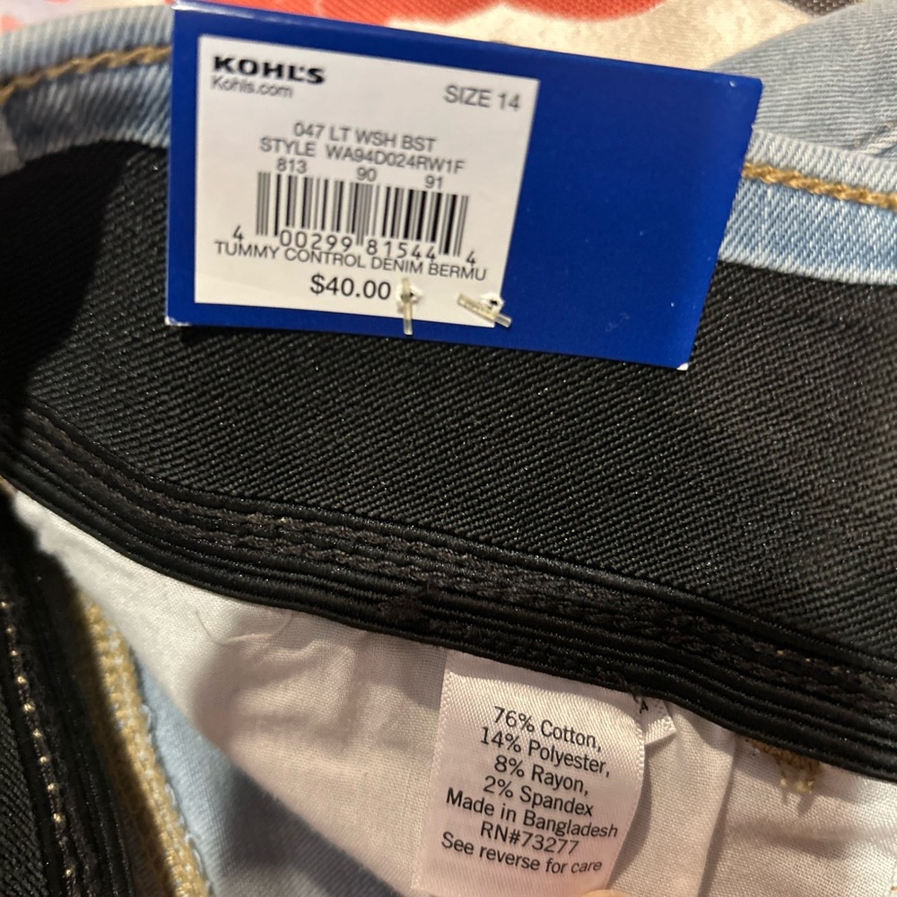 Apt. 9 Mid Rise Bermuda Shorts - Light Blue - Picture 4 of 6